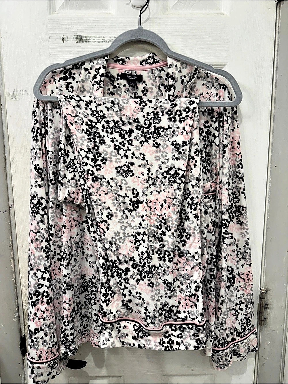 Simply Vera Wang Floral pajama set in Pink & Black XXL NWT
